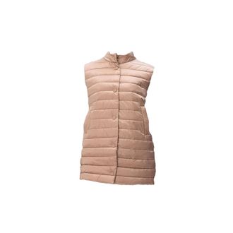 Twinset Vests, female, Brown, Size: XS Quilted Gilet with Knit Detail