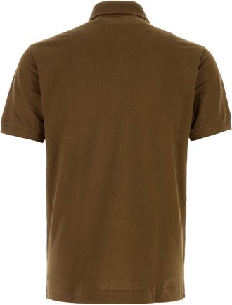 Lacoste Mens Brown Piquet Polo Shirt Mascarabrown Exterior: Cotton T-shirts And Polos