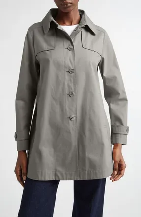 Herno A-Line Cotton Trench Coat in 2720 Taupe at Nordstrom, Size 46
