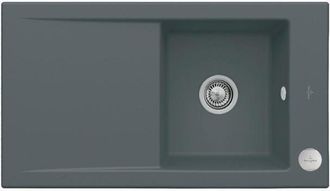 Villeroy & Boch V&b Einbausp&uuml;le Timeline 50 Flat 865x475mm Exzenterbet&auml;tigung Graphit