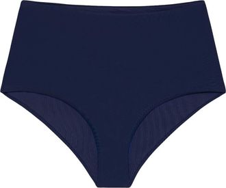Carolina K Womens Nina High-Rise Bikini Bottom In Navy