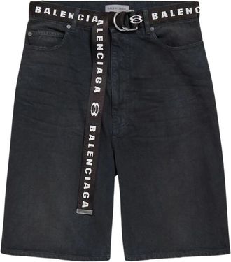 Balenciaga Belted Logo-waistband Shorts