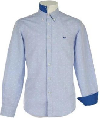 Harmont & Blaine Casual overhemd - Heren - Casual Overhemden - Blauw - 4XL - Overhemden