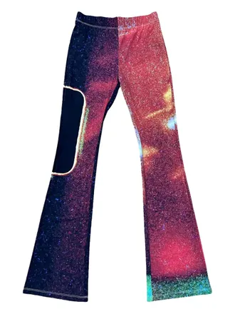 Maison Margiela printed flared trousers - men - Polyamide/Spandex/Elastane - M - Pink