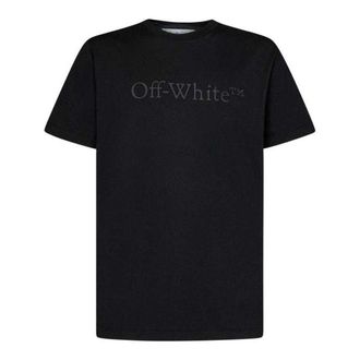 Off-white Off White Heren Bookish Laund Slim T-Shirt (Zwart)
