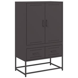 Berkfield Home Highboard Black 68x39x111.5 cm Steel