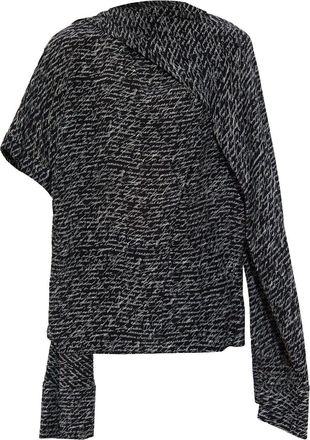 Balmain script-print blouse - Black