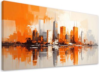 Feeby Impresi&oacute;n De Imagen, Edificios Urbanos Arquitectura Naranja, 120x60