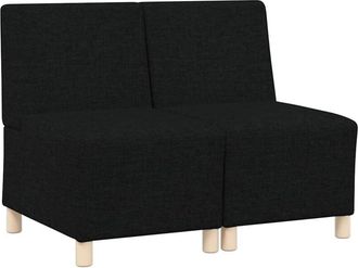 vidaXL Vidaxl - Unidad de Sofá Modular sin Brazos 2 pcs Negro 55 x 74 x 82 cm