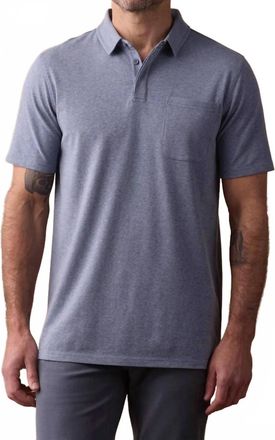 The Normal Brand Puremeso Active Polo Shirt In Lake Blue