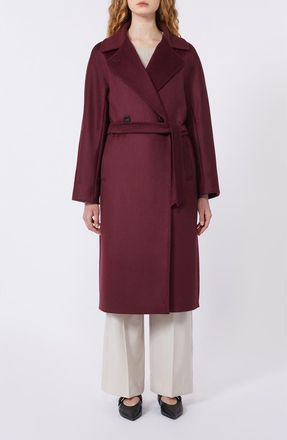 Max Mara Dresina Wool Trench Coat in Bordeaux at Nordstrom, Size 10