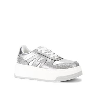 Steve Madden Womens Dynamo R Sil Sneakers - Silver - Size UK 6
