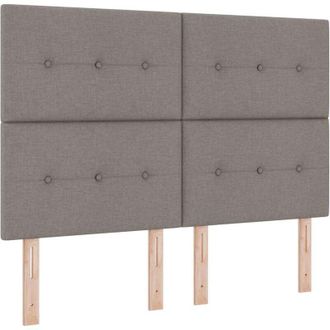 vidaXL Cama Tipo Box Spring Con Cabecera Taup&eacute; 140 X 200 Cm Tela Vidaxl