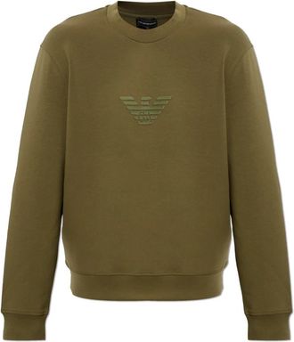 Emporio Armani Logo Sweatshirt - Heren - Sweatshirts - Groen - M - Katoen - Hoodies & sweatvesten