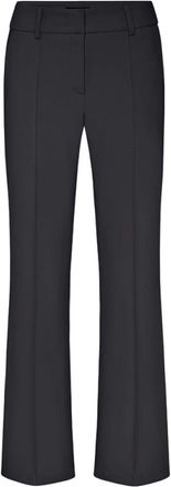 Cambio Broeken, Dames, Zwart, L, Wol, Zwarte Trompet Wolbroek met Piping