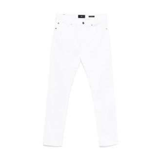 7 For All Mankind White Front Button Jeans with Classic Pockets