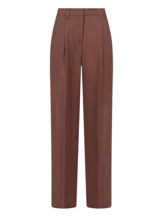 Incotex Brown Tailored Silk Blend Pants