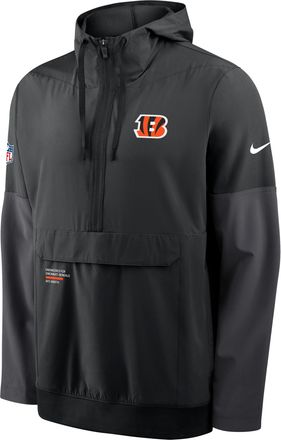 Nike Cincinnati Bengals Well Rounded Anorak Nike Mens NFL 1/2-Zip Hooded Jacket in Black | 03AT166N9A-R6H