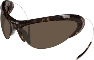 Balenciaga Zonnebril met uitschuifbare pootjes in Havana Bruin - unisex - Zonnebrillen - Bruin - ONE Size - Accessoires