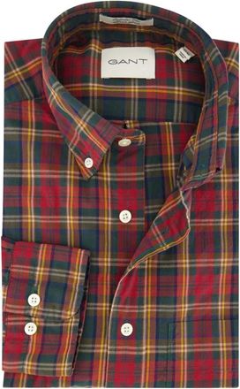 GANT Heren, Overhemden, Rood, Maat: 3XL Katoen