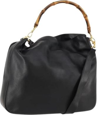 Gucci Pre-owned Vintage Schoudertas - Dames - Vintage Handtas - Zwart - ONE Size - Leer - Vintage