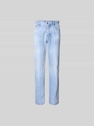 Dsquared2 Straight Fit Jeans mit Logo-Patch in Jeansblau, Gr&ouml;&szlig;e 50