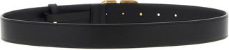 Valentino Garavani Womens Black Calfskin Regular Belt