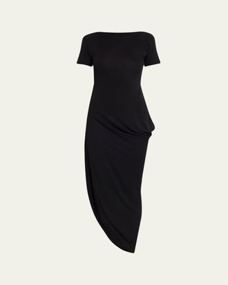 Jacquemus The Sole Draped Asymmetric Dress