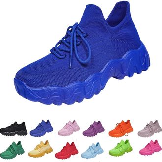 Generic Womens Trainers,Wide Fit Womens Trainers Mesh Breathable Non Slip Slip On Orthopedic Sneakers, Comfort Wear Slip On Tennis Walking Shoes, Lightweight 