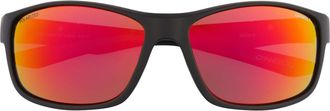 O'Neill Sport Mens Matte Black Red Mirror Polarized ONS-9060 2.0 - One Size