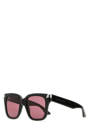 Alexander McQueen Alexander Mcqueen Black Acetate Punk Rivet Sunglasses