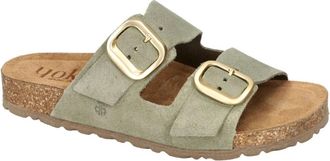 Yokono Schoenen, Dames, Groen, 40 EU, Leer, Jerba-700 Slider