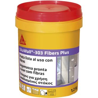 Sika Wall-303 Fibers Plus, Masilla Acrylica Lista Para Usar Fibra De Vidrio, Blanco, 1,2 Kg - Sika