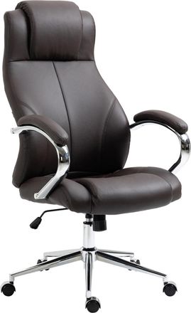 Clp Silla de oficina giratoria regulable en Cuero auténtico Marrón