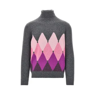 Ballantyne Diamond-shaped cashmere turtleneck sweater Man 48