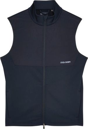Lyle & Scott Jassen, Heren, Blauw, M, Mid Layers Golf Windjammer Full Zip Vest