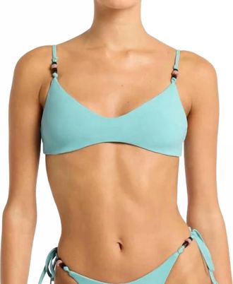 Bond-Eye Mika Reversible Crop Top In Cirrus Moonstone