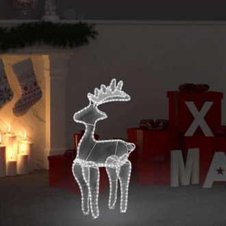 vidaXL Reno De Navidad Con Malla 306 Led 60x24x89 Cm Vidaxl