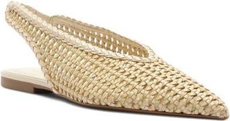 Arezzo Eva Slingback Pointed Toe Flat in Panacota at Nordstrom, Size 7.5