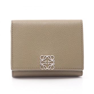 Loewe Beige Leather Wallet (Tri-Fold) (Pre-Owned)