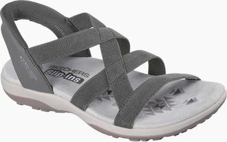 Skechers Womens Skechers Reggae Slim Stretch Flex Textile Womens Olive Sandals - Green - Size: 5