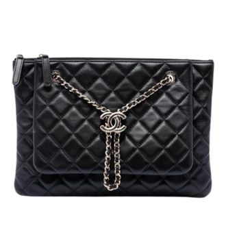 Chanel Pre-owned Vintage Quilted Lambskin Crossbody - Dames - Pre-owned - Zwart - Maat: ONE Size Leer