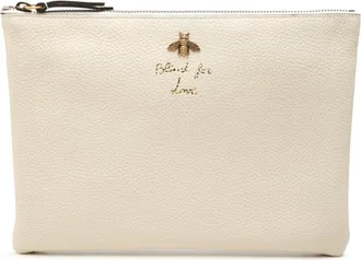 Gucci Ivory Leather Clutch Bag (Pre-Owned)