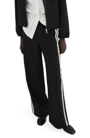 Mango Sophie Stripe Pants in Black at Nordstrom, Size Xx-Small