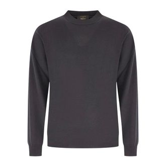 Zanone Trui met ronde hals - Heren - Truien - Grijs - Maat: 2XL Wol