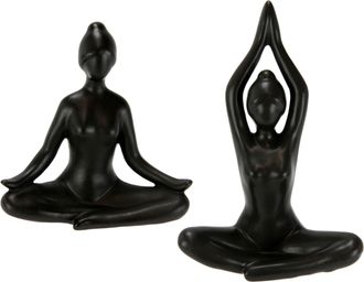 I.GE.A. Dekofigur »Yoga-Frau« 2er Set, Yogafigur, Yogaskulptur