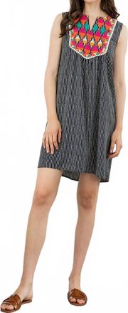 THML Clothing Just Because Embroidered Dress In Grey