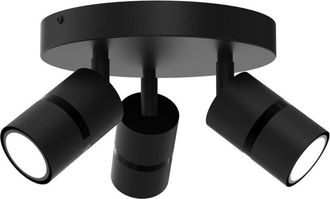 OEM L&aacute;mpara De Techo L&aacute;mpara De Techo En C&iacute;rculo Led, Orientable 3x Gu10 Negro