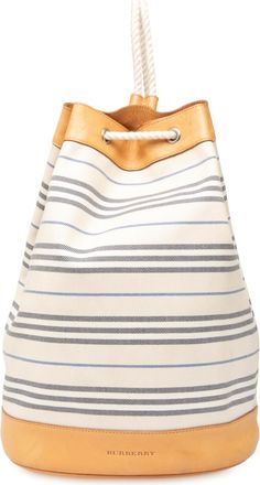 Burberry Pre-owned Womens Canvas Backpack - Ivory Textile - One Size