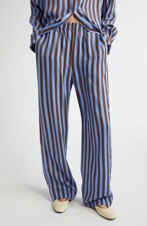 Stine Goya Stripe Elastic Waist Pants in Embroidery Stripe Blue at Nordstrom Rack, Size X-Small
